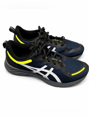 ASICS Ortholite Men’s Navy Shoes with Black, White & Yellow Accents